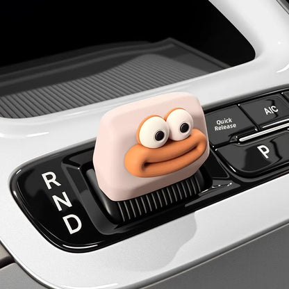 Geely EX2 / Proton e.MAS 5 Silicone Gear Shift Cover - Geely star wish-pink peach [brown-sausage mouth] handlebar cover /…