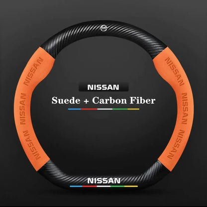 Nissan Carbon Fiber Suede Steering Wheel Cover