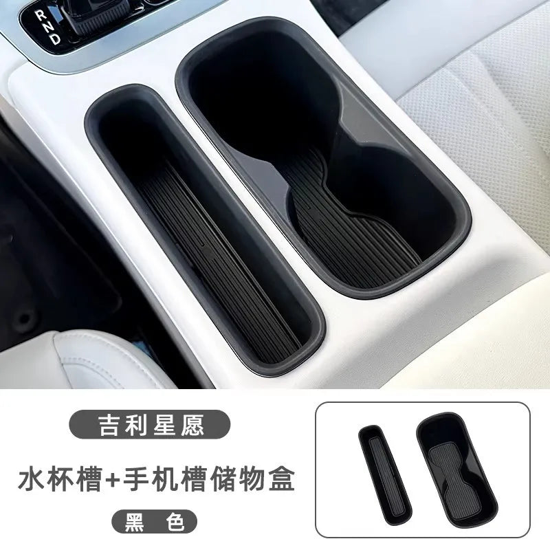Geely EX2 / Proton e.MAS 5 Silicone Cup Holder Organiser - Black LHD