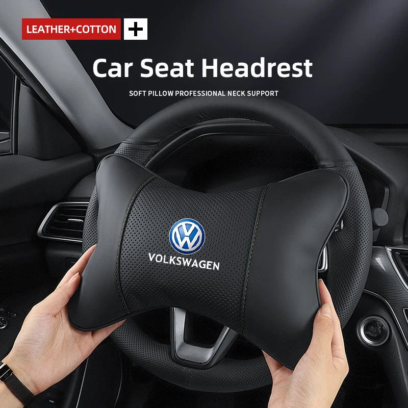 Volkswagen Leather Headrest Pillow