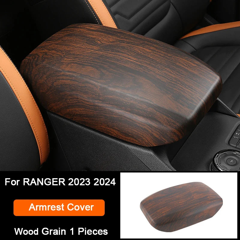 Ford Ranger Wildtrak Wood Grain Trim - Armrest Cover