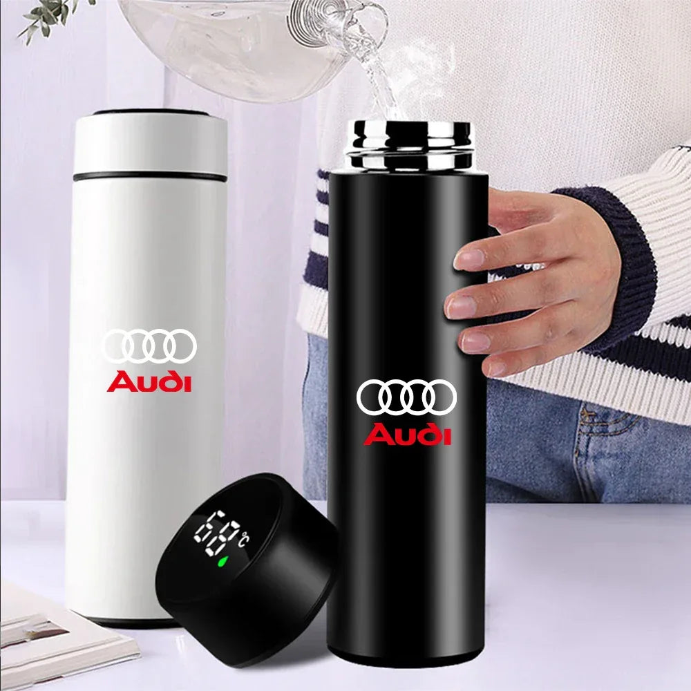 Audi LED Temperature Display Thermos Mug Water Bottle A1-A8 TT Q Series
