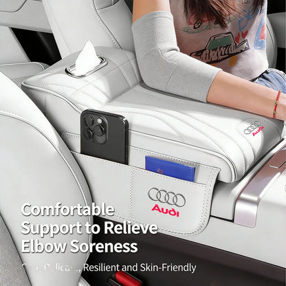 Audi Armrest Height Raise Pad with Storage Bag
