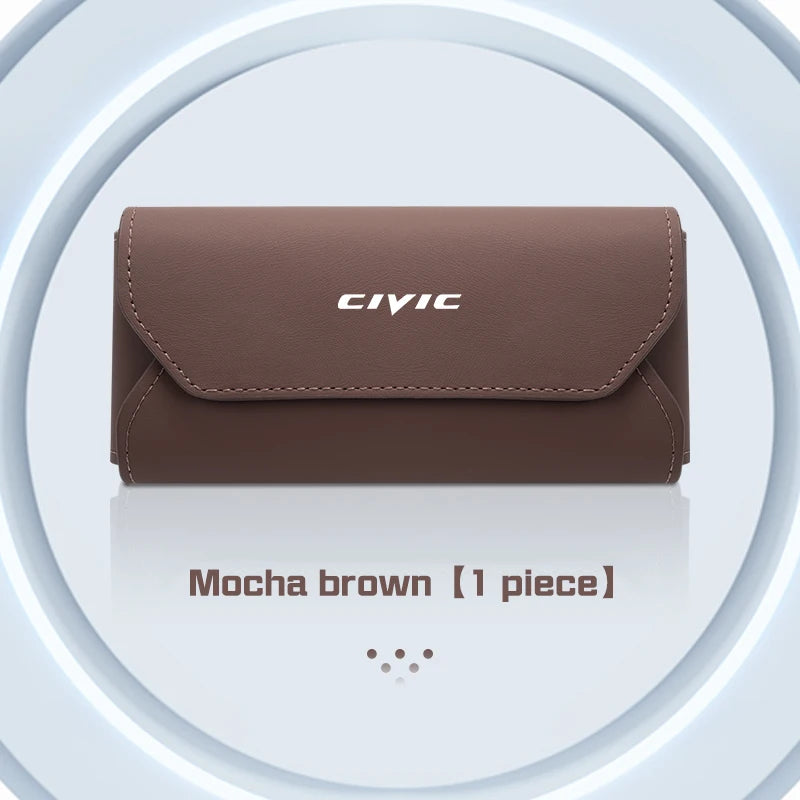 Honda Accord Civic CRV Magnetic Leather Glasses Case Holder
