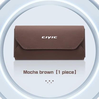Honda Accord Civic CRV Magnetic Leather Glasses Case Holder