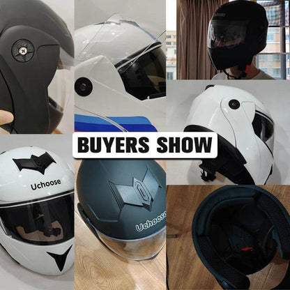Modular Double Lens Flip-Up Motorcycle Helmet with Visor - 13 / S