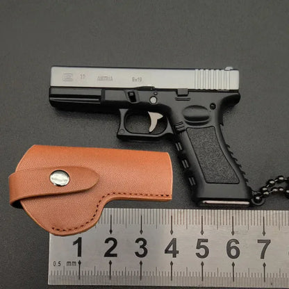 1:3 Scale G17 Metal Keychain - Tactical Mini Replica Pendant Gift