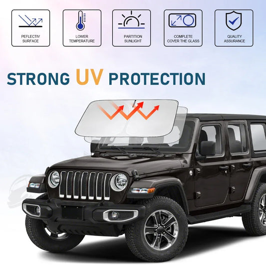 Jeep Wrangler JL Windshield Sun Shade - 2/4 Door 4XE Gladiator JT - 