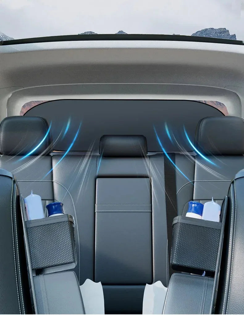 Universal Folding Car Rear Window Sun Shade with Suction Cups - A STYLE