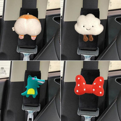 Car Seatbelt Pad Cover Short Cloud Bow Design Shoulder Cushion