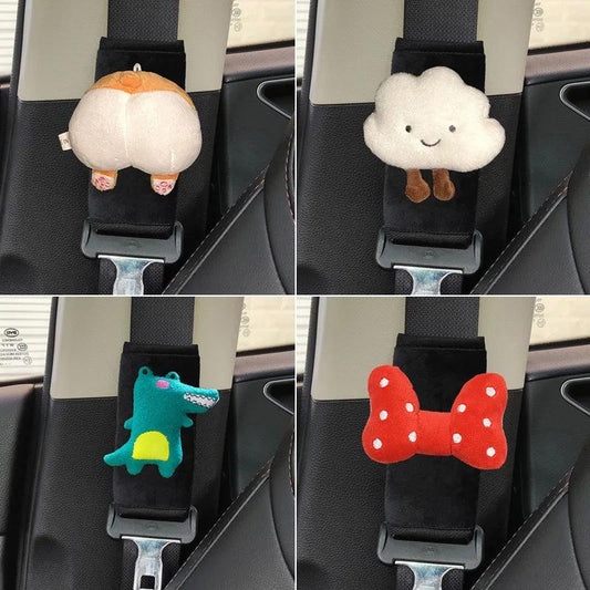 Car Seatbelt Pad Cover Short Cloud Bow Design Shoulder Cushion