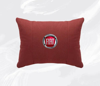 Suede Car Neck Pillow for FIAT 500, Ducato, Panda, Abarth & More – Ergonomic Headrest - headrest 1pc brown