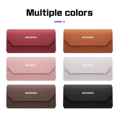 Haval Magnetic Leather Car Sunglasses Case