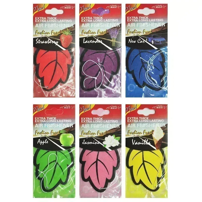 Leaf Shape Hanging Car Air Freshener - 3Pcs-Apple