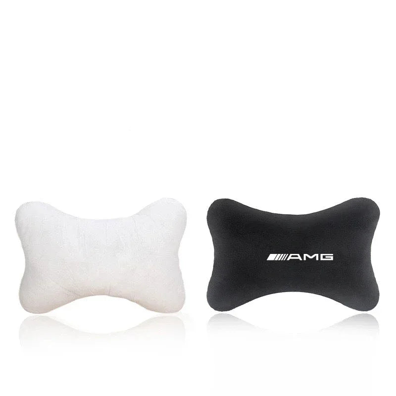 Mercedes AMG Neck & Lumber support Pillow and Shoulder Pad - Seat Belt Cover-2pc