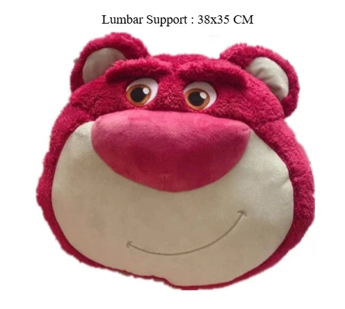 Strawberry Bear Car Headrest and Lumbar Pillow