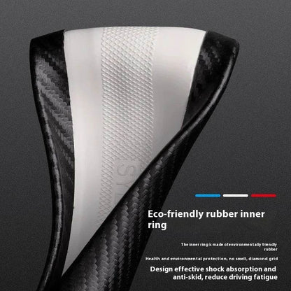 Mitsubishi Leather Steering Wheel Cover – Outlander, Pajero, ASX, Lancer EX, Evolution X, L200, Triton, RALLIART, Colt - Total Carbon