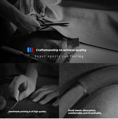 Subaru Steering Wheel Cover | Suede Leather 3D Logo - Red