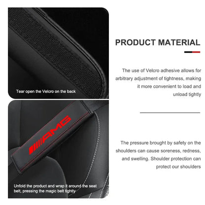 Mercedes-AMG Leather Seat Belt Pads - A