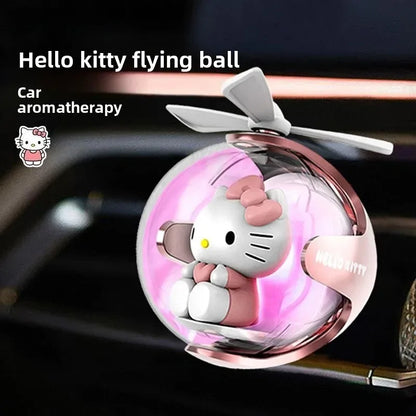 Hello Kitty & Melody Flying Ball Car Air Freshener with LED Light