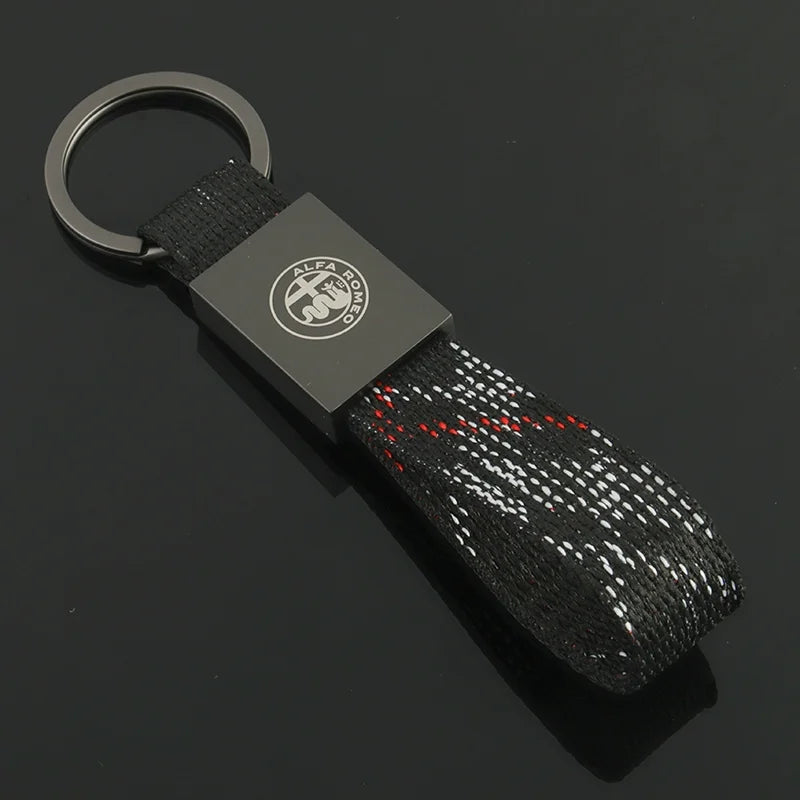 Alfa Romeo Car Keychain Leather Badge 159 Giulietta Mito Stelvio
