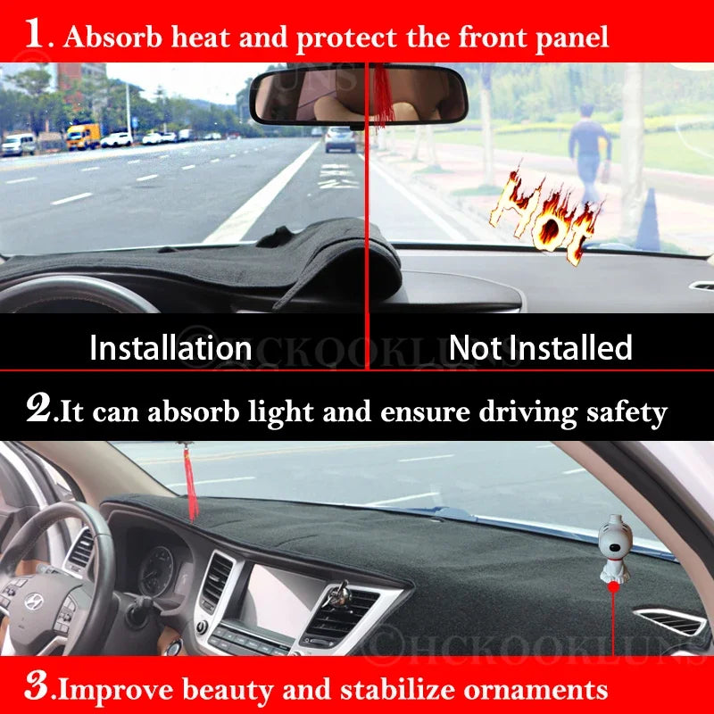 Toyota C-HR Dashboard Protective Sunshade Pad (2017–2020) - Blue Edge / Left Hand Drive