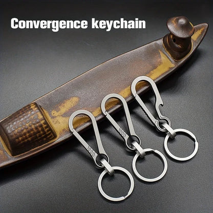 Titanium Carabiner Keychain with Bottle Opener
