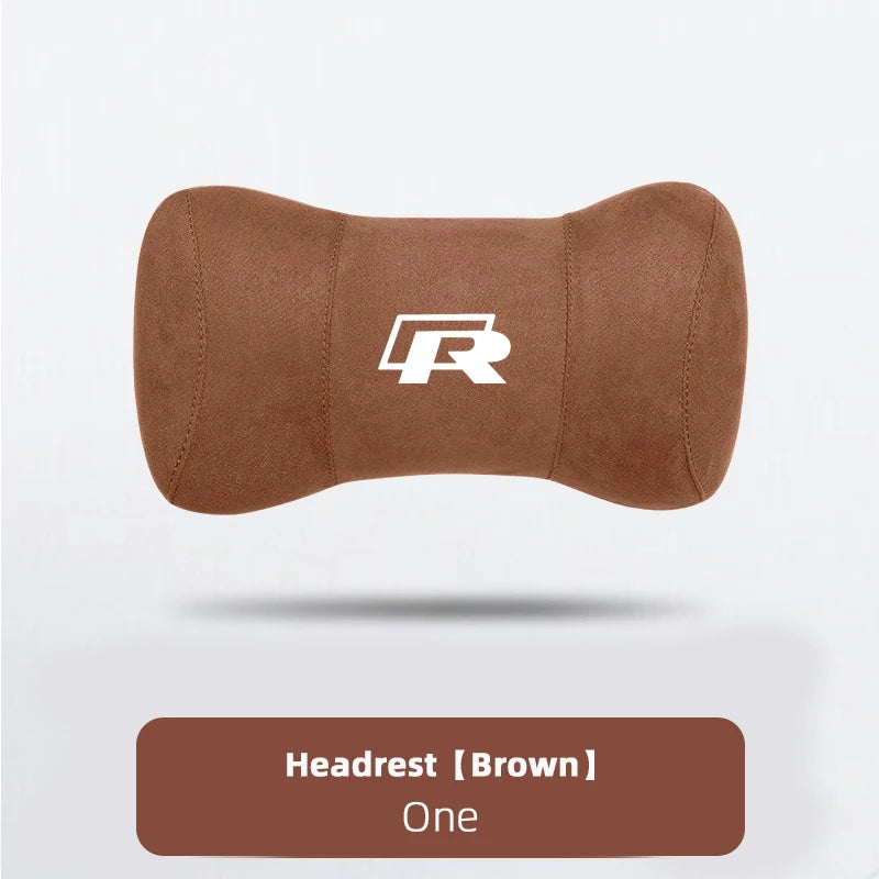 VW Suede Car Headrest Pillow