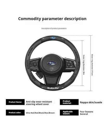 Subaru Steering Wheel Cover - Round Red