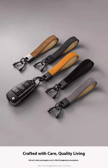 Genuine Cowhide Leather Car Keychain