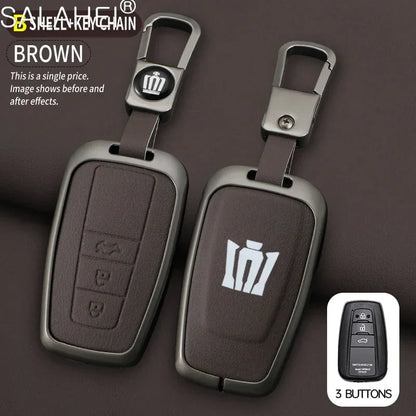 Toyota Key Cover - Zinc Alloy Case - F-brown keychain