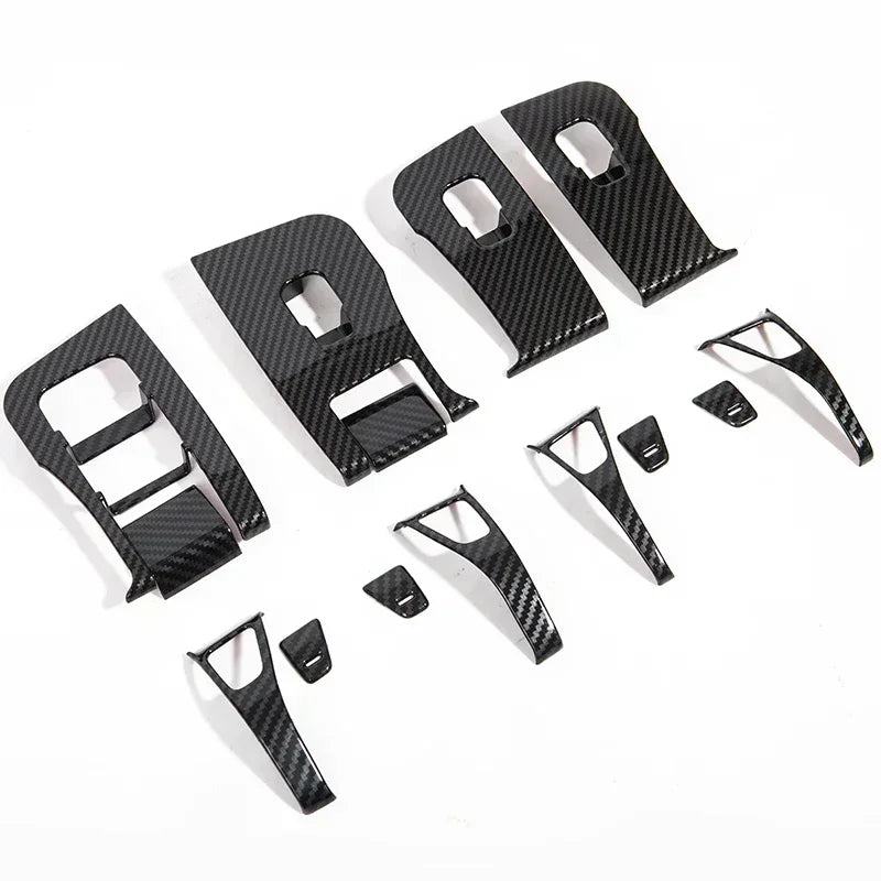 Tesla Model Y/3/3+ Highland Window Switch Button Covers – Trim Frame Stickers (2017–2024) - Matte Carbon New M3
