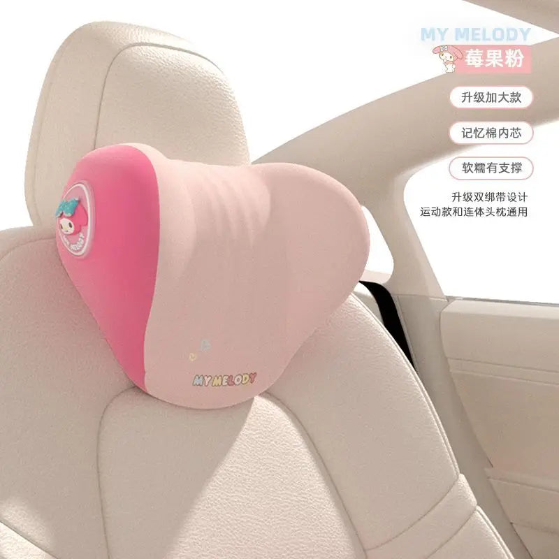 Sanrio Hello Kitty Kuromi & My Melody Car Headrest & Lumbar Pillow
