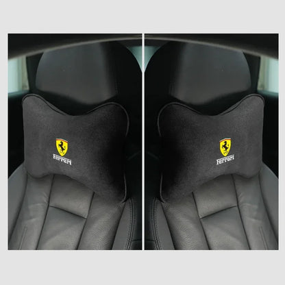 Ferrari Suede Neck Pillow - 2pc-Black