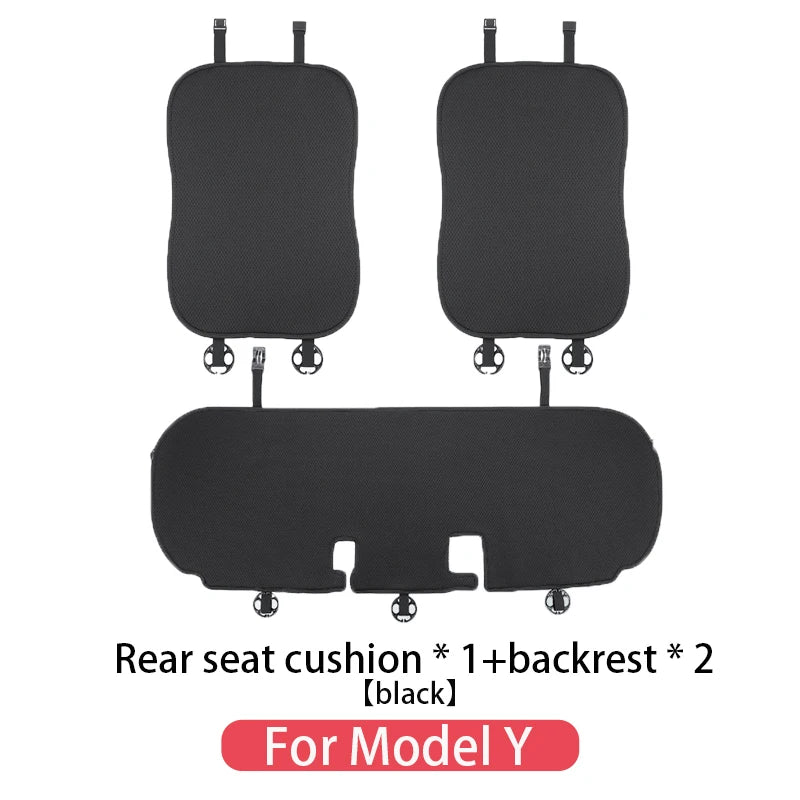 Tesla Ice Silk Seat Cushion | Model 3 & Y (2019–2025) Breathable Cover - T-M3Y-F01-white