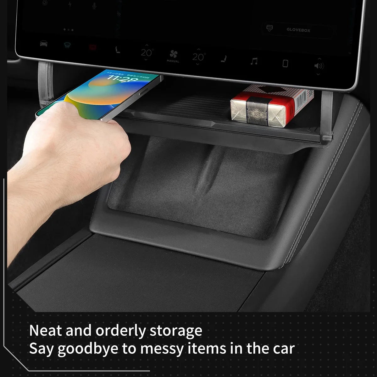Tesla Model Y Juniper & Model 3 Highland Under-Screen Storage Box