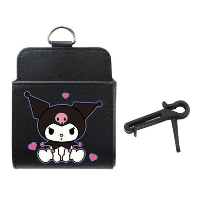 Hello Kitty Kuromi PU Leather Car Air Vent Storage Organizer Bag