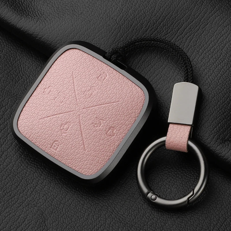 8 Button Aluminum Goatskin Key Case Cover for Zeekr X 001 009