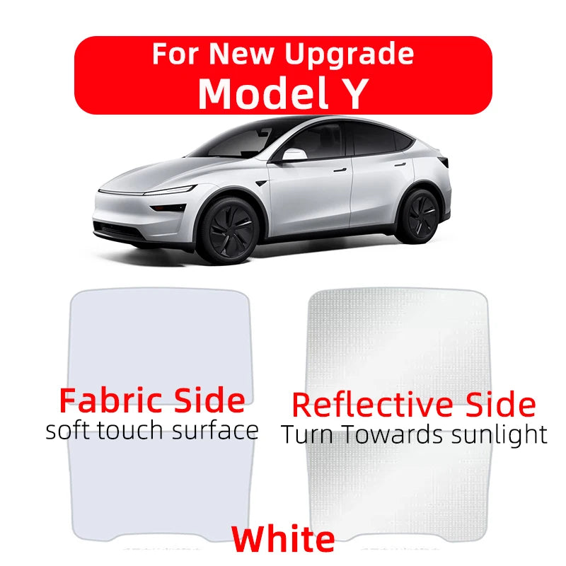 Tesla Model 3 & Y Ice Cloth Roof Sunshade with Snap Buckle Fix
