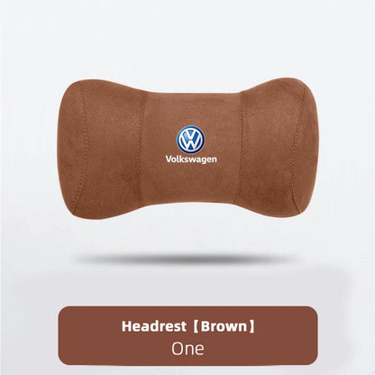 VW Suede Car Headrest Pillow
