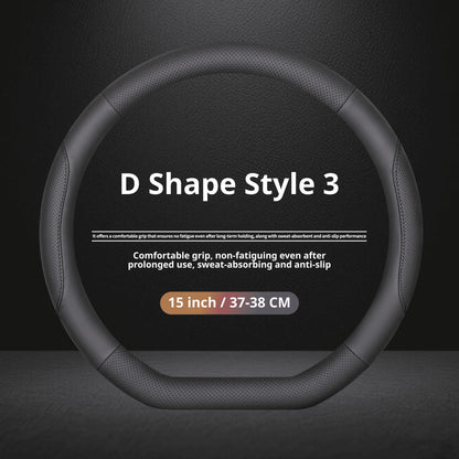 Jetour Nappa Leather Steering Wheel Cover - D Shape / Style 3