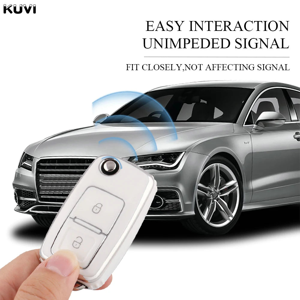 VW Polo, Golf MK4–MK6 & Passat TPU Key Case — 2 or 3 Button