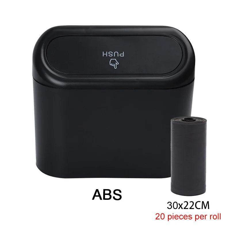 Leak-Proof Car Trash Can with Lid – Includes 60 Garbage Bags - 1pcs garbage bag