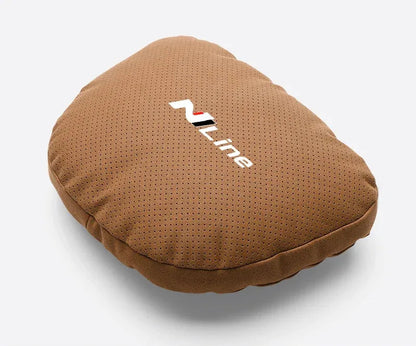 Hyundai N Line Soft Car Neck Headrest & Lumbar Support Pillow - Cognac Headrest