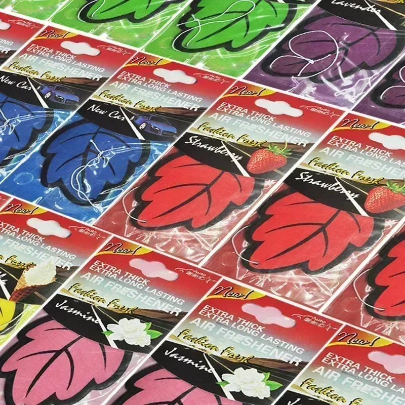 Leaf Shape Hanging Car Air Freshener - 3Pcs-Apple