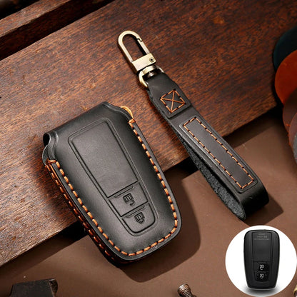 Toyota Leather Car Key Fob Cover – Camry, Corolla, RAV4 & More - 2 button Black