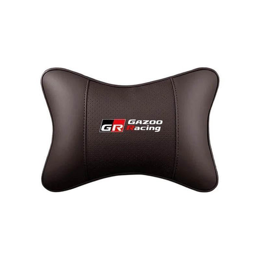 Toyota Crown Leather Car Neck Pillow - TZ-Mocha brown 1