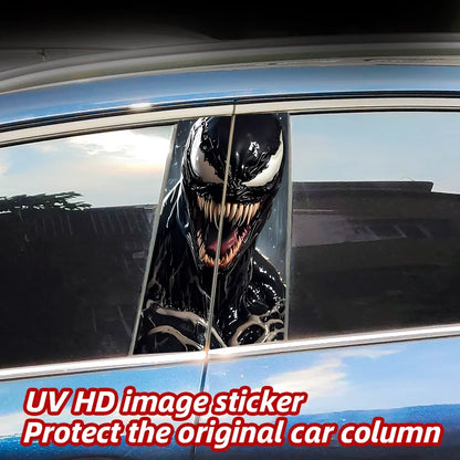 Venom Car Stickers – B-Pillar Center Column Vinyl Decals, Waterproof & Scratch-Proof - 1