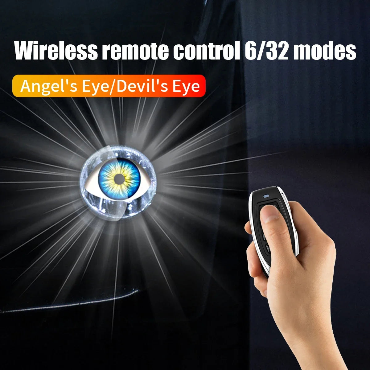 3.5-Inch RGB LED Angel Eyes Halo Ring Fog Lamp with 32/82 Modes