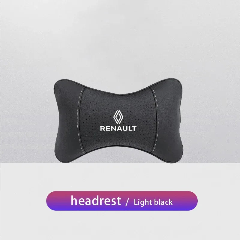 Renault Car Seat Headrest Neck Pillow - Black-A